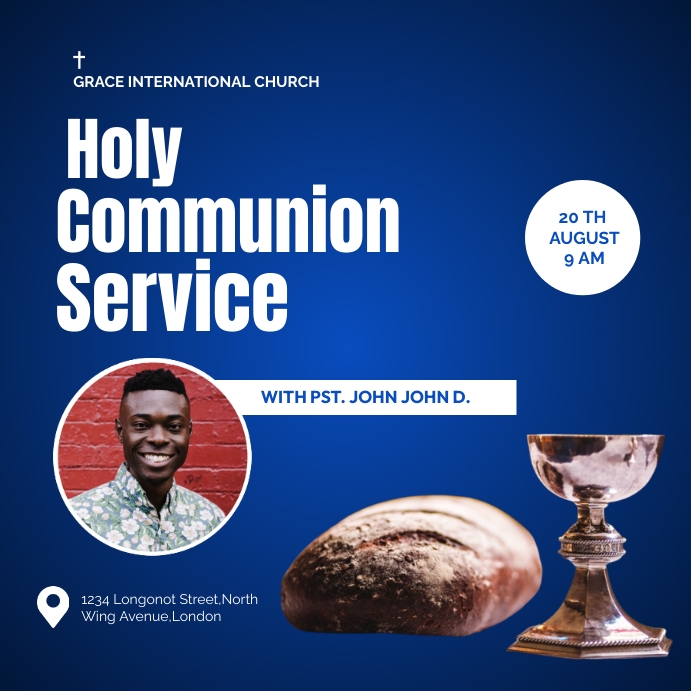 Copy of HOLY COMMUNION SERVICE | PosterMyWall