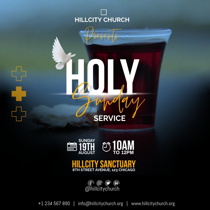 Copy of holy communion service | PosterMyWall