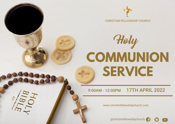 Copy of holy communion service | PosterMyWall