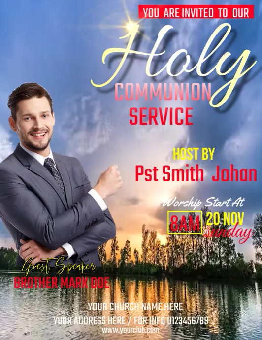 Copy of Holy communion service | PosterMyWall