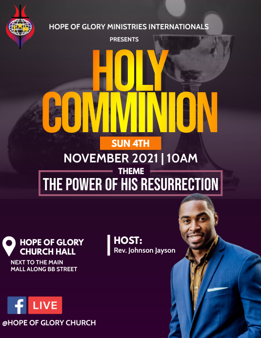 Copy of Holy communion service | PosterMyWall