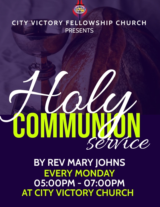 Copy of Holy Communion Service | PosterMyWall