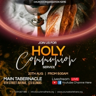 holy communion service flyer Template | PosterMyWall