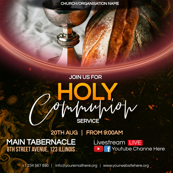 Copy of holy communion service | PosterMyWall