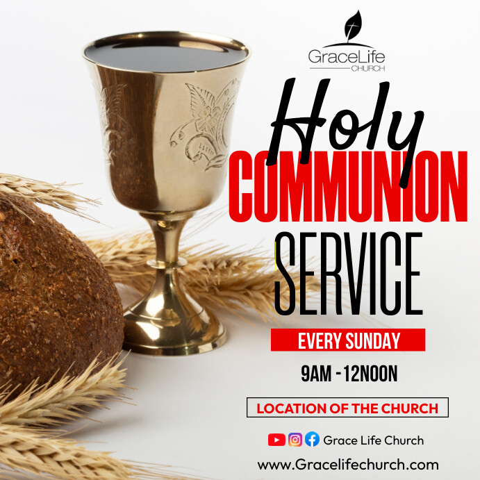 Copy of Holy communion service | PosterMyWall
