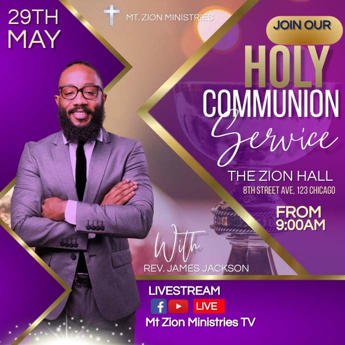 Copy of holy communion service | PosterMyWall