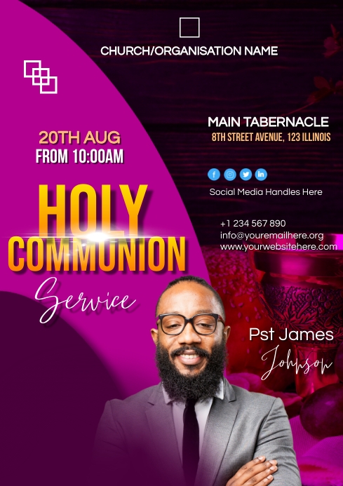 holy communion service Template | PosterMyWall