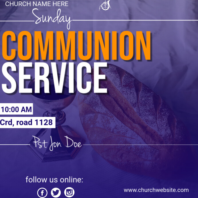 Copy of HOLY COMMUNION SERVICE | PosterMyWall