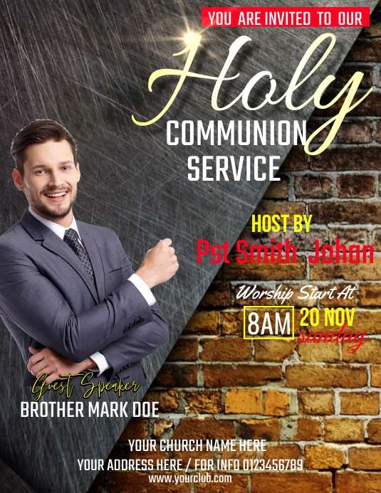 Copy of Holy communion service | PosterMyWall