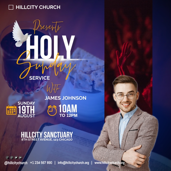 Copy of holy communion service | PosterMyWall