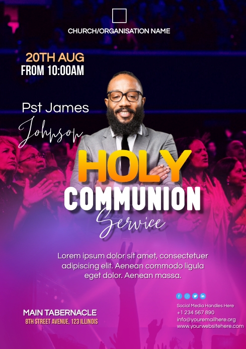 Copy of holy communion service | PosterMyWall
