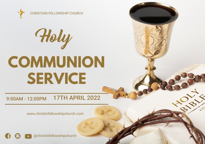 holy communion service Template | PosterMyWall