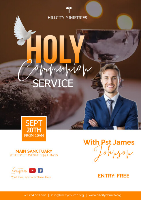 Copy of holy communion service | PosterMyWall