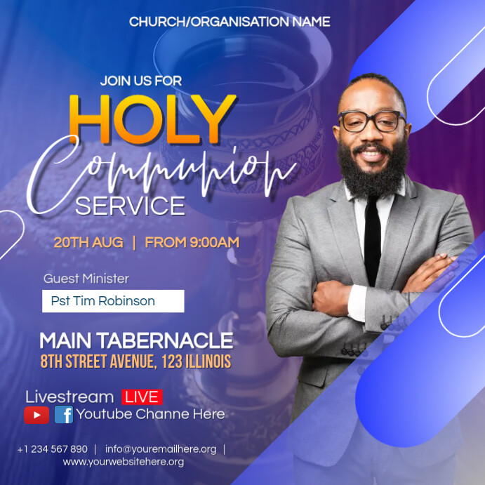 Copy of holy communion service | PosterMyWall