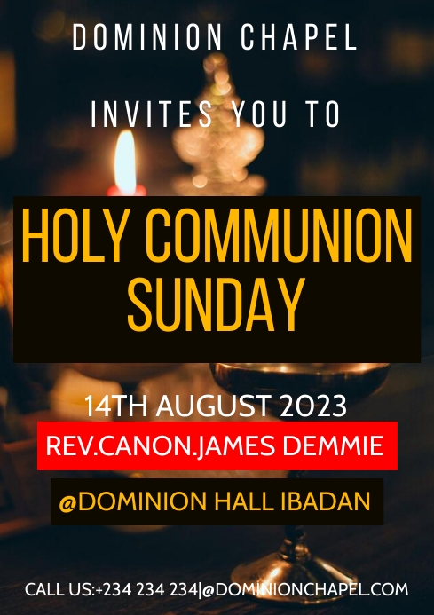 holy communion service Template | PosterMyWall