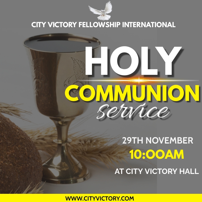 Holy Communion Service Template | PosterMyWall