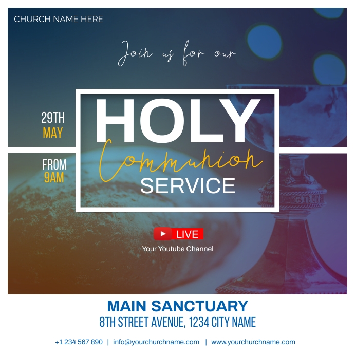 holy communion service Template | PosterMyWall