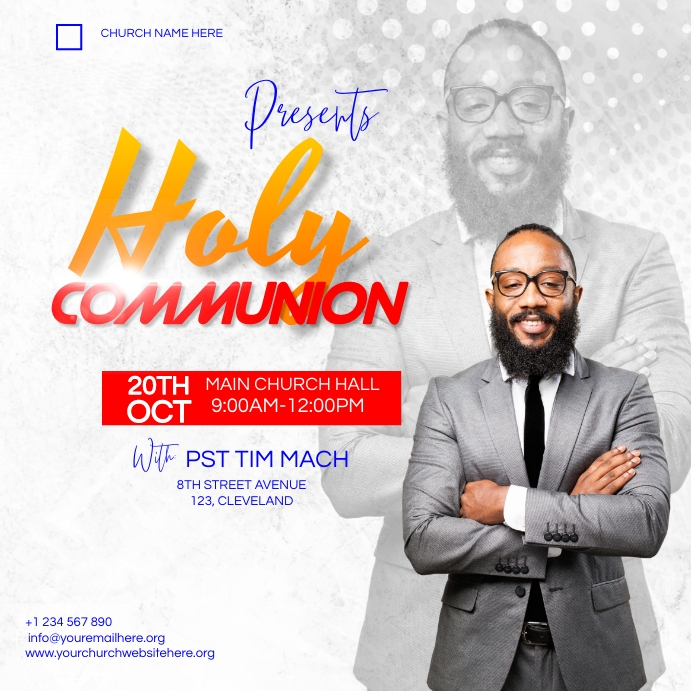 Copy of holy communion service | PosterMyWall