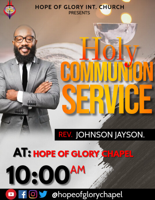 Modèle La Service de La Sainte Communion | PosterMyWall