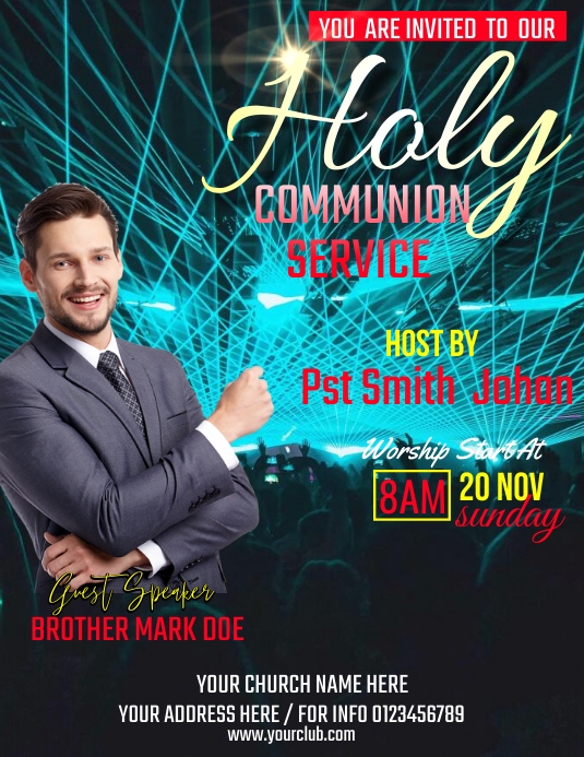 Copy of Holy communion service | PosterMyWall