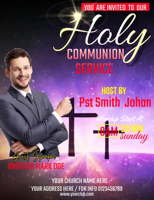 Copy of Holy communion service | PosterMyWall