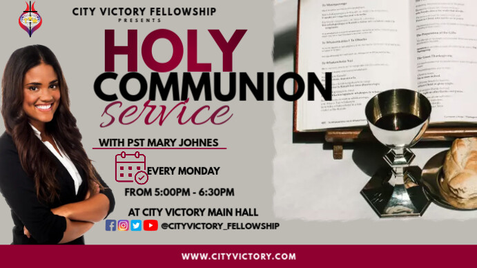 Holy Communion Service Template | PosterMyWall