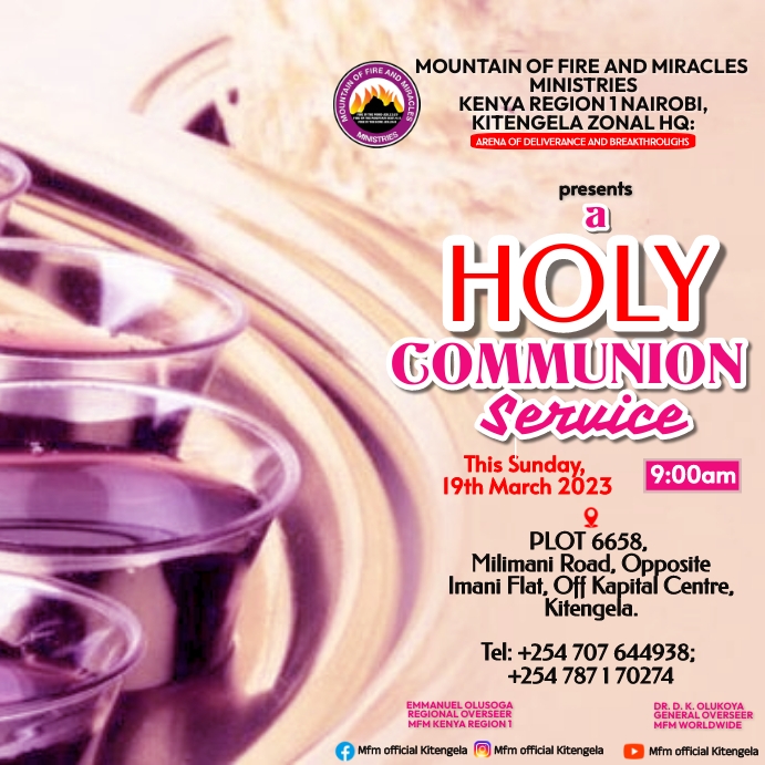 Holy Communion service Template | PosterMyWall