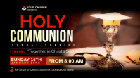 Black Holy Communion Service Twitter Post Template
