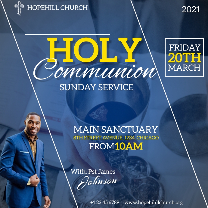 Copy of holy communion service flyer | PosterMyWall