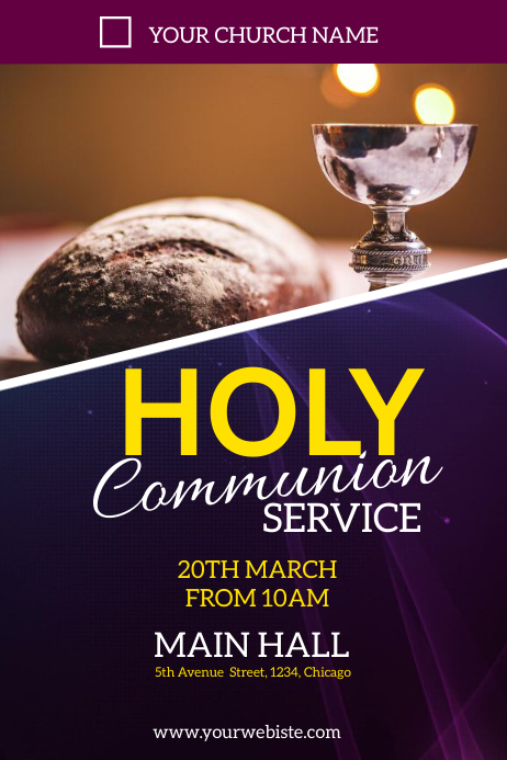 Copy of holy communion service flyer | PosterMyWall