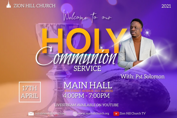 holy communion service flyer Template | PosterMyWall