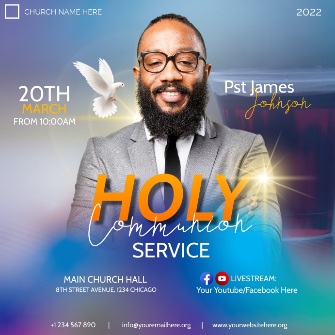 Copy of holy communion service flyer | PosterMyWall