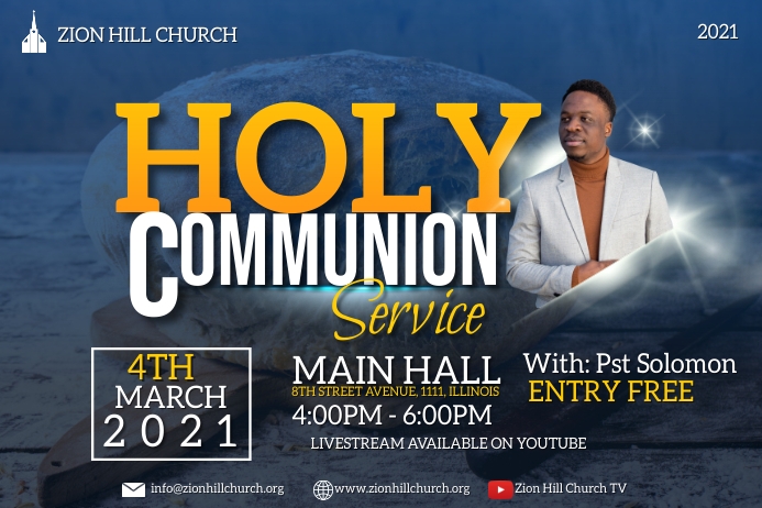 Brosur Layanan Perjamuan Kudus Templat | PosterMyWall