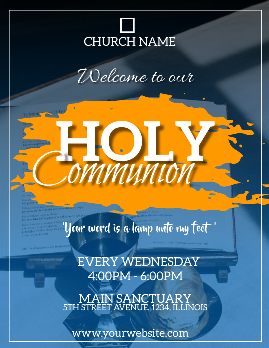 Brosur Layanan Perjamuan Kudus Templat | PosterMyWall