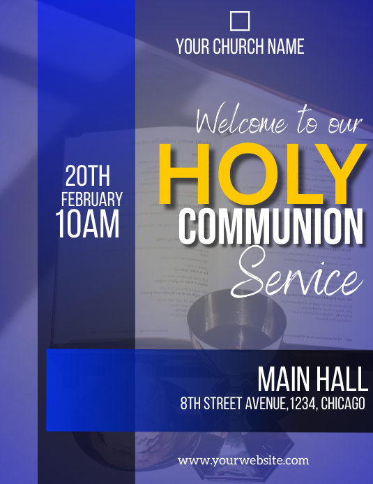holy communion service flyer Template | PosterMyWall
