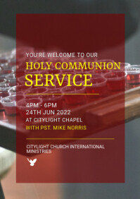holy communion service Template | PosterMyWall