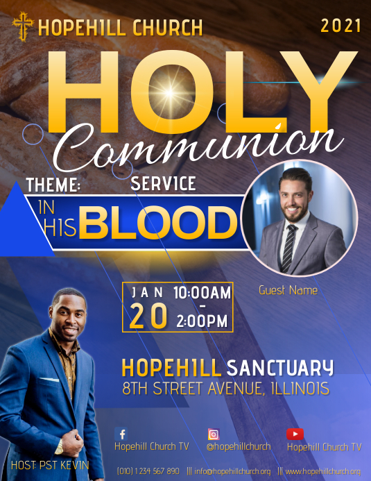 Copy of holy communion service flyer | PosterMyWall