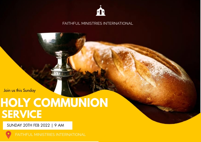Holy Communion Service Flyer Template | PosterMyWall