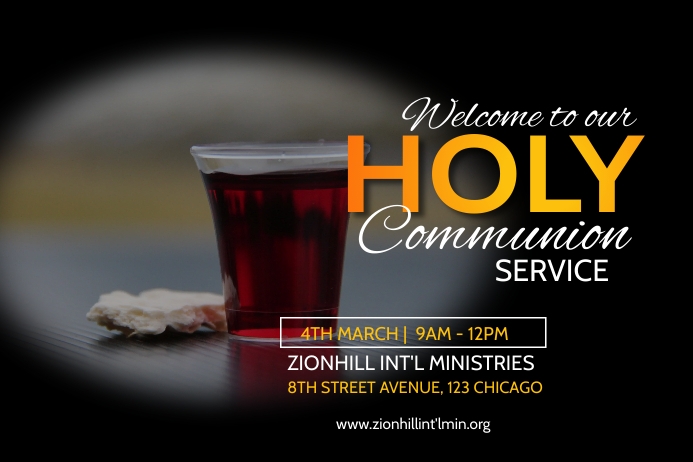 holy communion service flyer Template | PosterMyWall