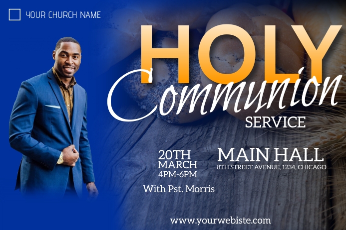 Copy of holy communion service flyer | PosterMyWall