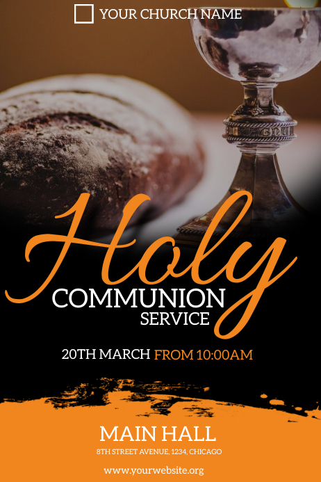 holy communion service flyer Template | PosterMyWall