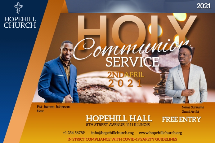 holy communion service flyer Template | PosterMyWall