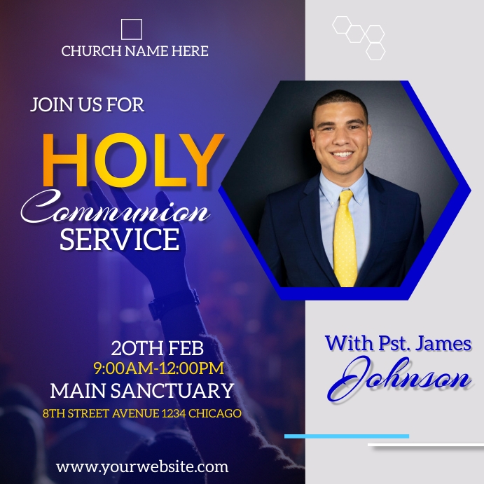 Copy of holy communion service flyer | PosterMyWall