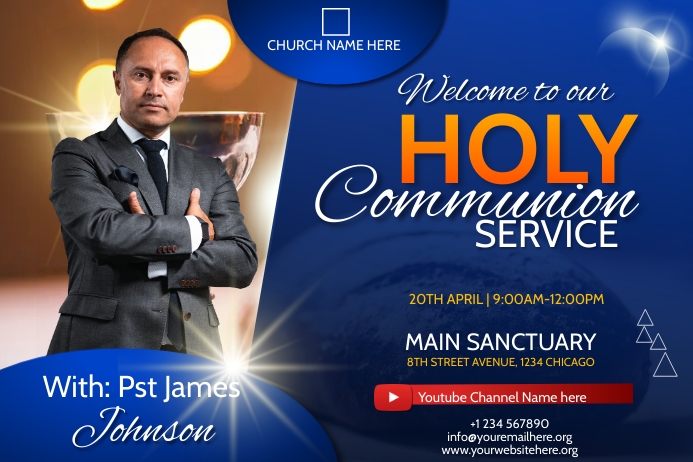 holy communion service flyer Template | PosterMyWall