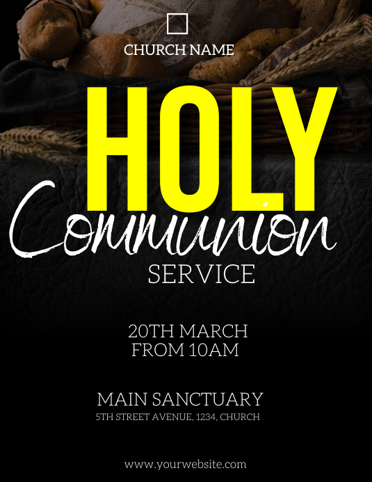 Copy of holy communion service flyer | PosterMyWall