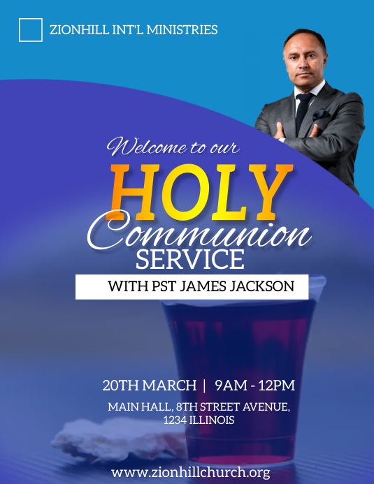 Brosur Layanan Perjamuan Kudus Templat | PosterMyWall