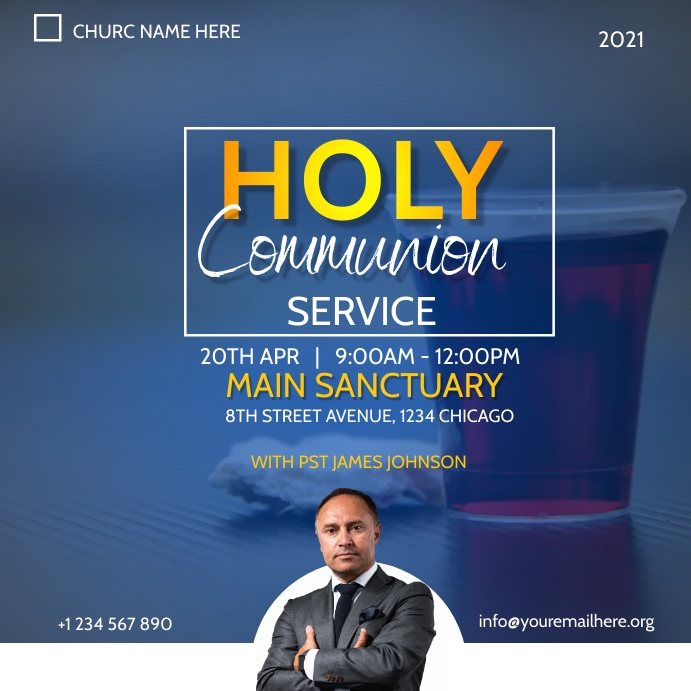 holy communion service flyer Template | PosterMyWall
