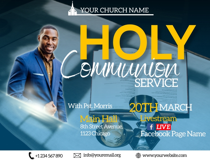 Copy of holy communion service flyer | PosterMyWall