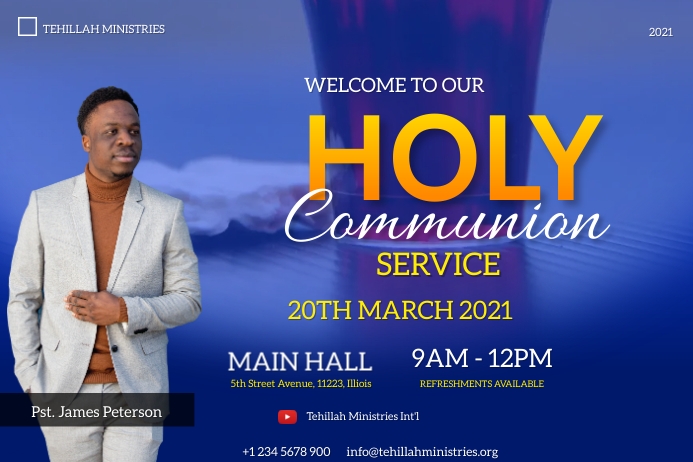 Copy of holy communion service flyer | PosterMyWall