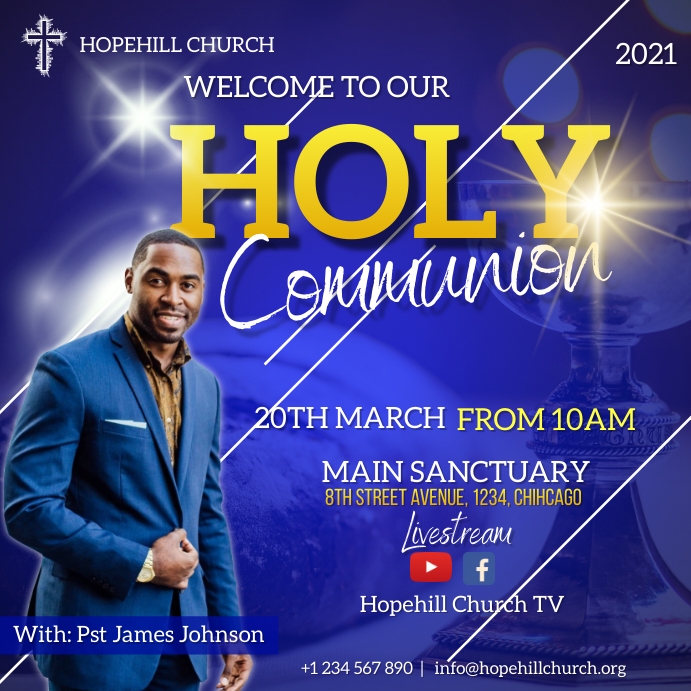 Copy of holy communion service flyer | PosterMyWall